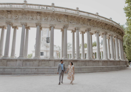 proposal photographer in the retiro park